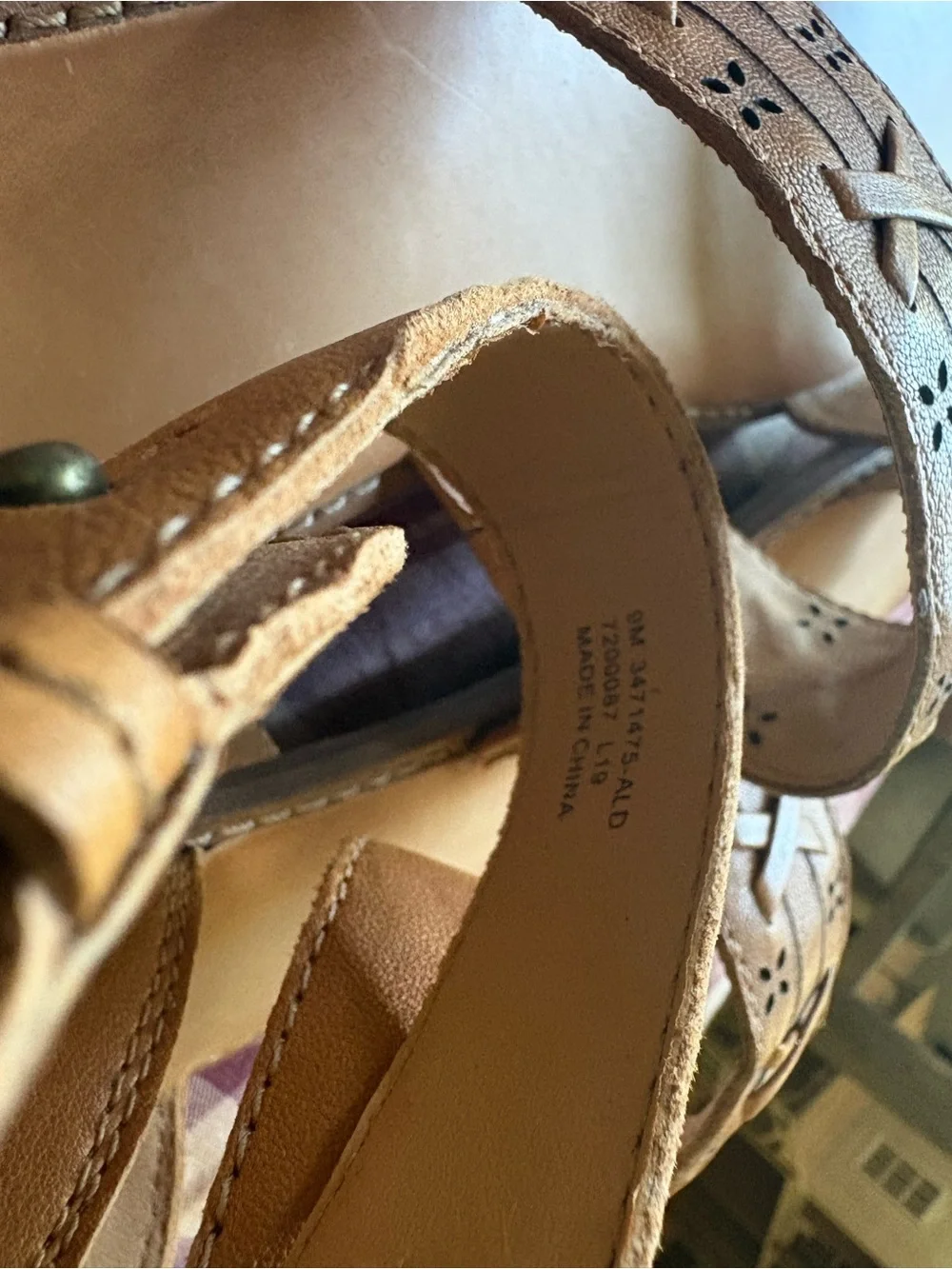 Frye & Co. Tan Leather Strappy Sandals